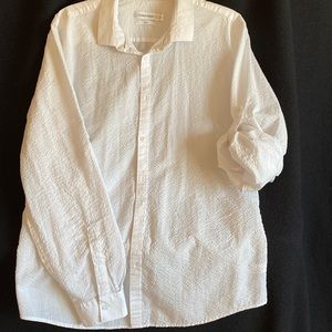 Calvin Klein white slim fit top longer length